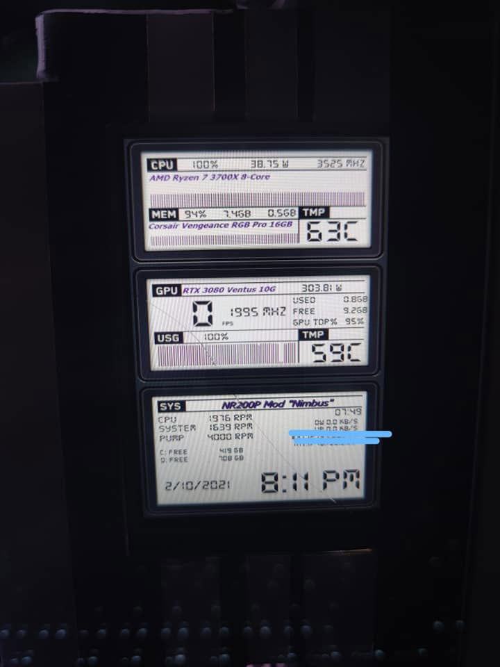 After 1 hour of Aida64 stress testing.