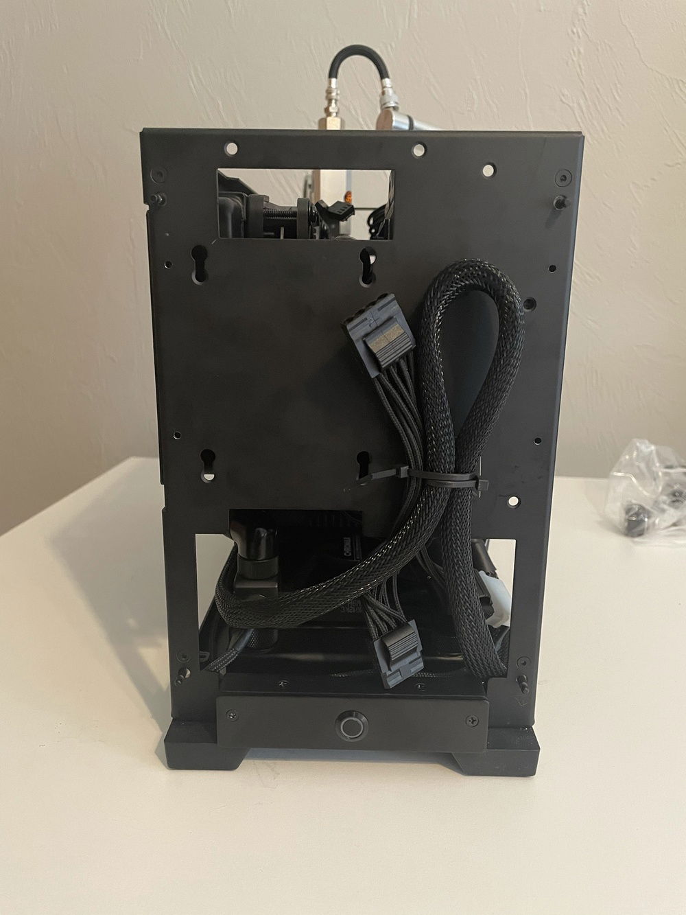 A little ugly cable management.