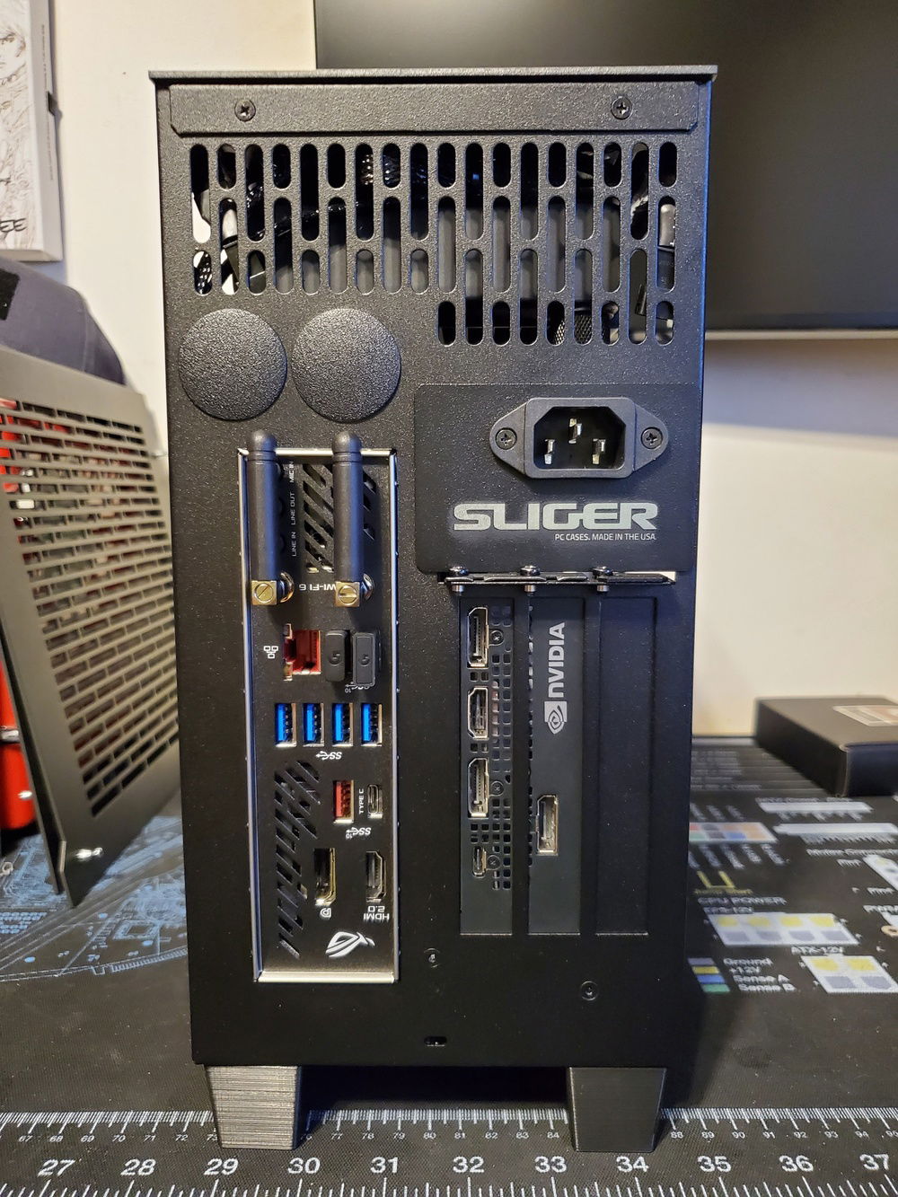 Power and USB-C is all that's needed to get this system functional, everything else stays mounted where it is.