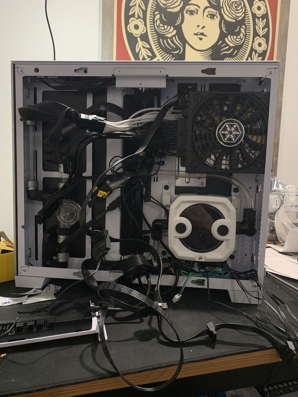 Still working on this build. Excuse my (lack of) cable management.