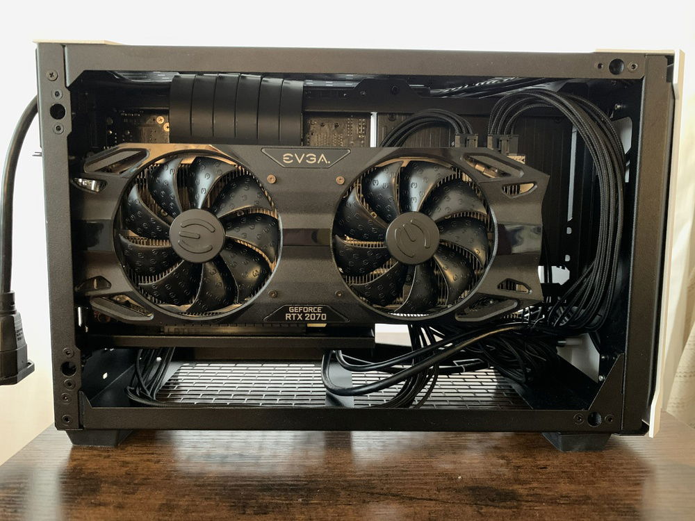 naked - GPU side, I didn't put bottom fans but the thermals are fine so I'll leave them be. Maybe I'll add NF-A12x25 when they finally come out in black haha