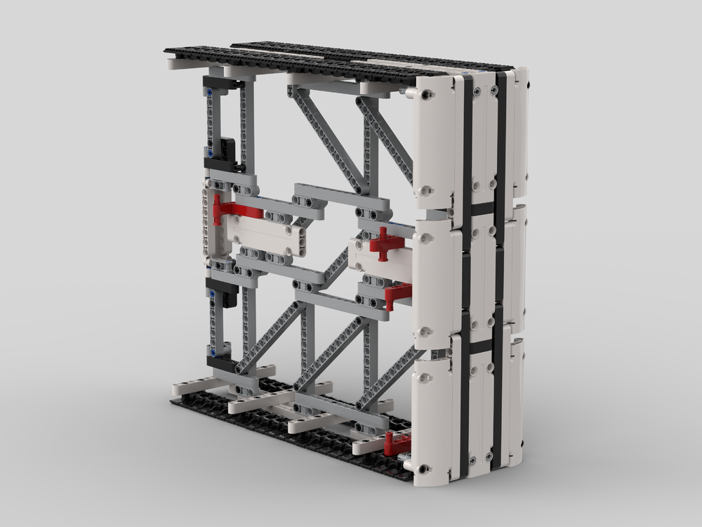 First Render of the base construction of the case in Stud.io, working on some improvements.
