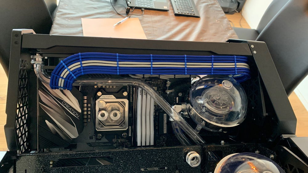 Mainboard power sleeved and in place (these were the easy ones)