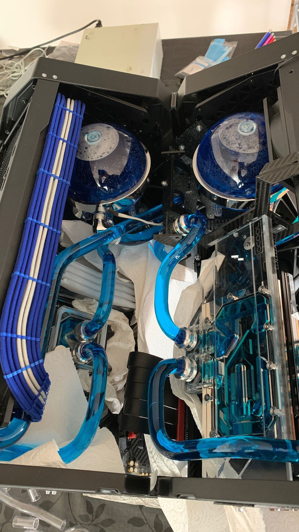 Leakage testing the coolant loops