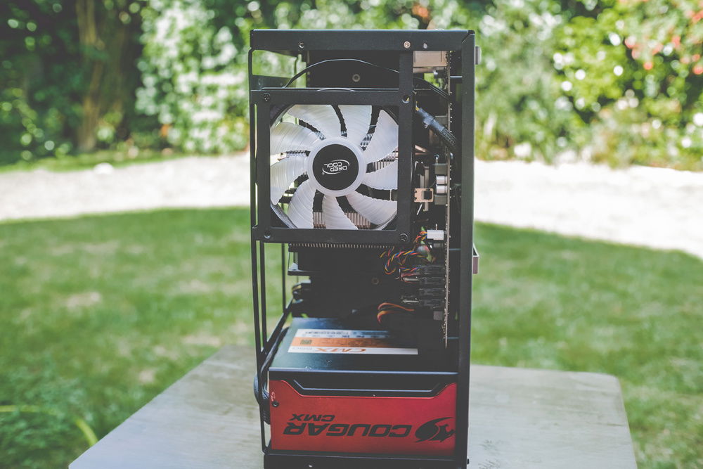 CPU Side + 120mm fan+ ATX PSU (old)