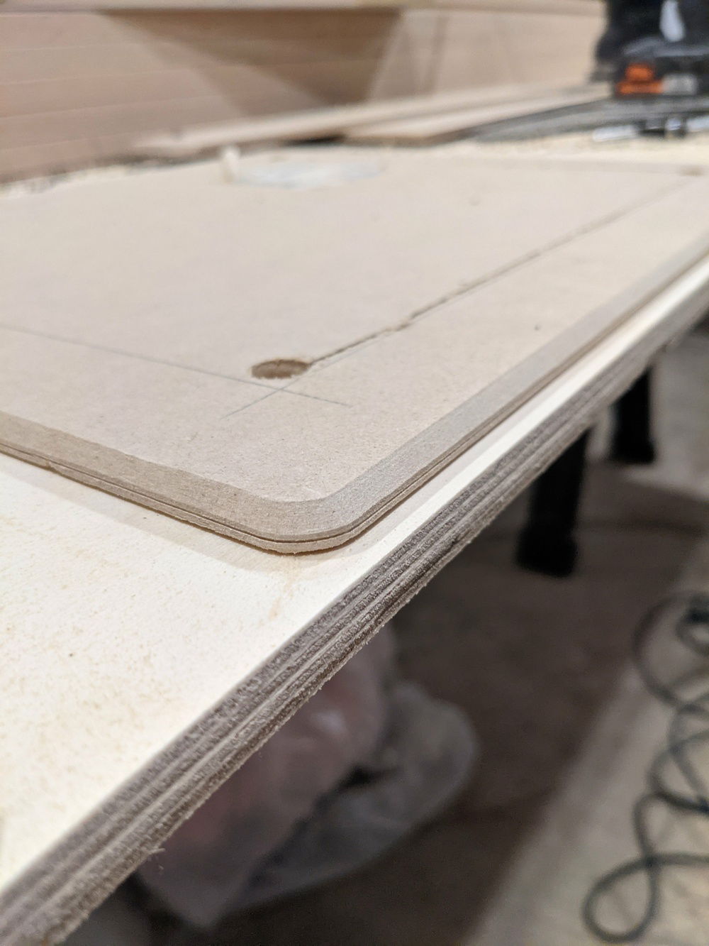 Routed a 45 degree chamfer on the edge to soften the profile.