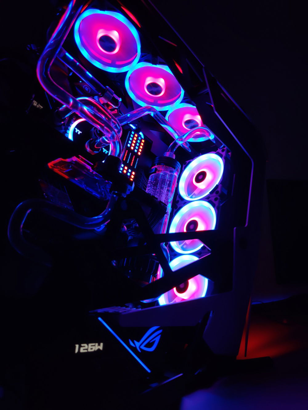 In the shadow the RGB light reveal the power of the monster