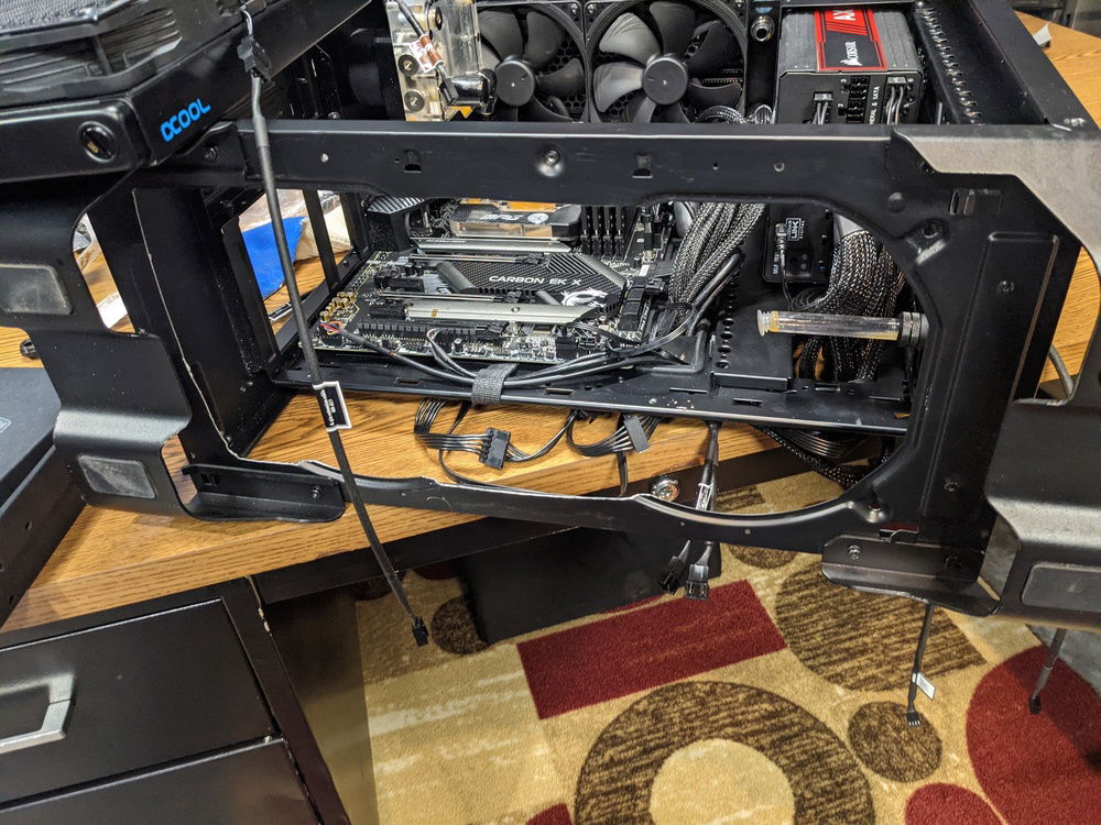 Cutting away at the chassis bottom to make room for 280 push/pull.