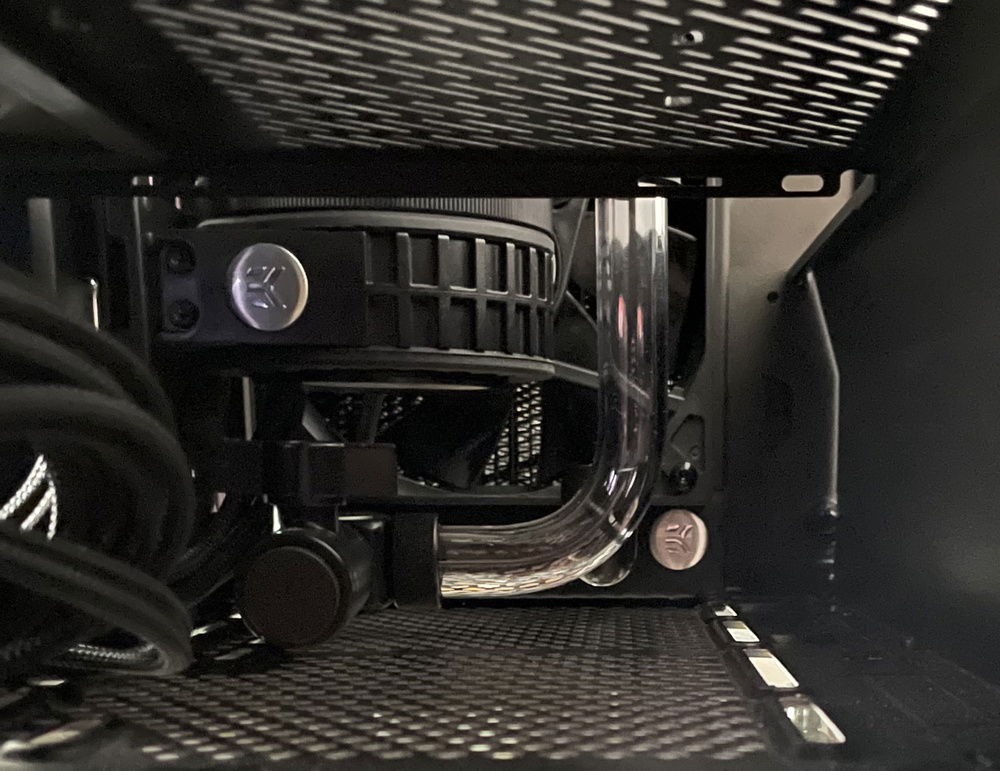 Drain port underneath the pump.