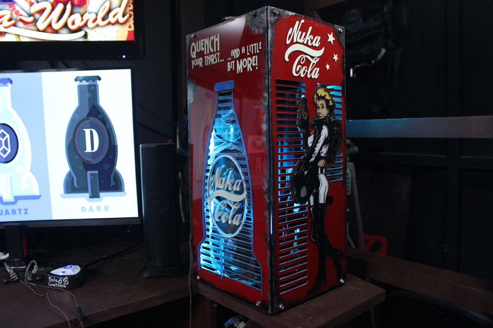 full view with accent lighting, trying to imitate nuka cola quantum
