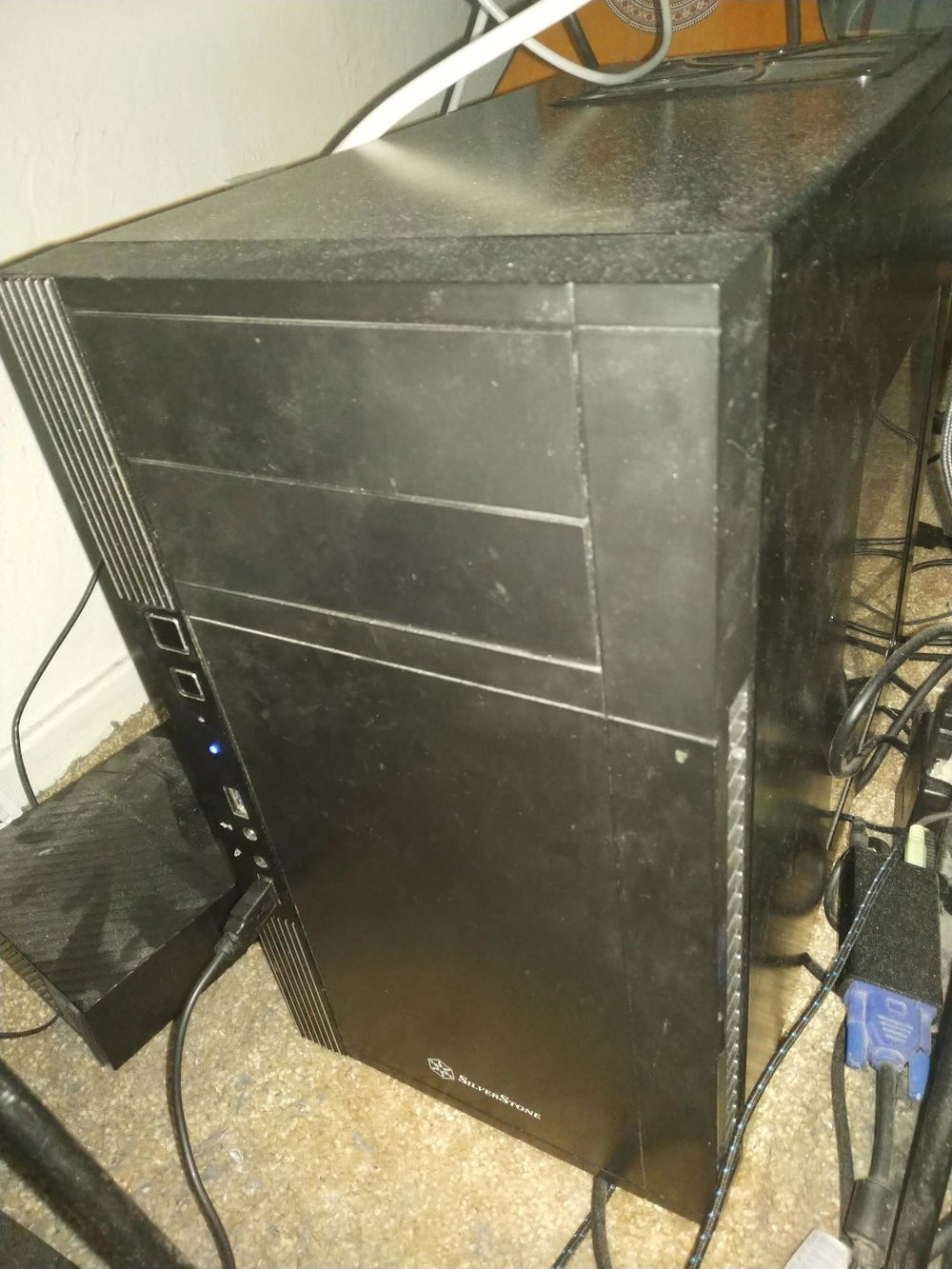 front of case