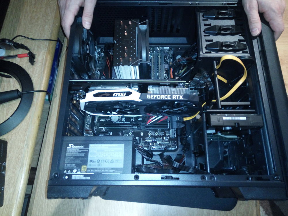 Opened up case