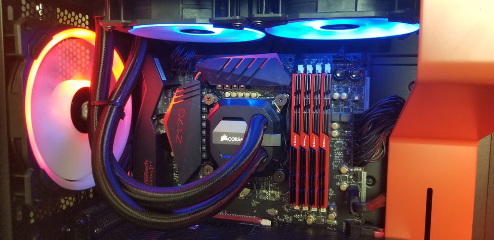 CPU and rear fan