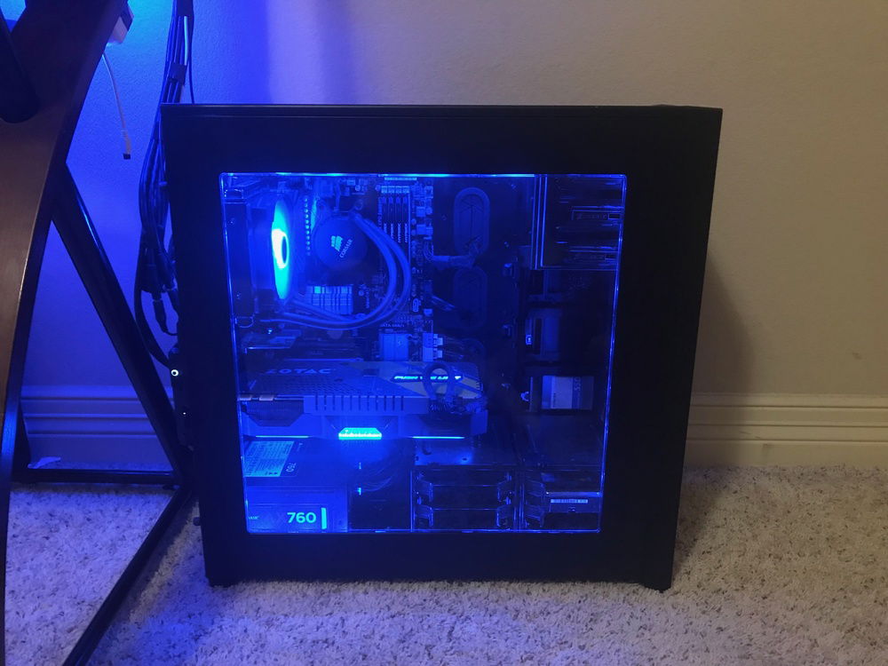 Computer now has RGB leds as opposed to the solid green ones I got years ago.