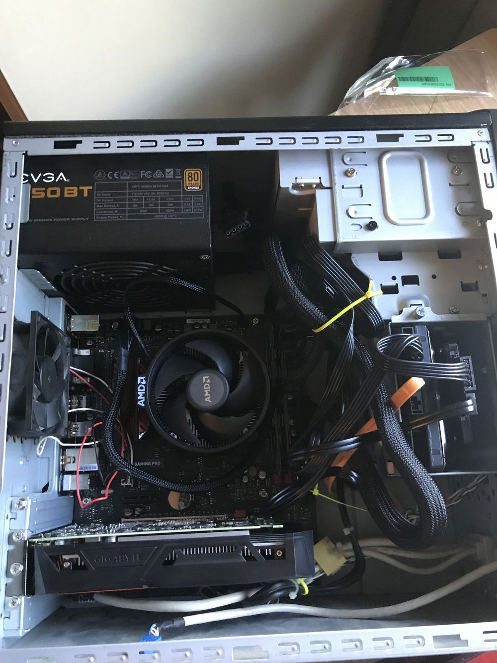 cable management in a prebuilt case is more of a struggle to keep all of the cables away from the fans.