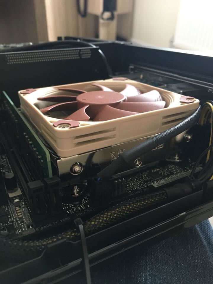 Close up of the noctua cooler