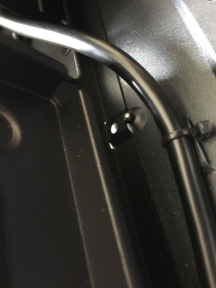 Rivet through the case but not through the part it's supposed to hold in place.