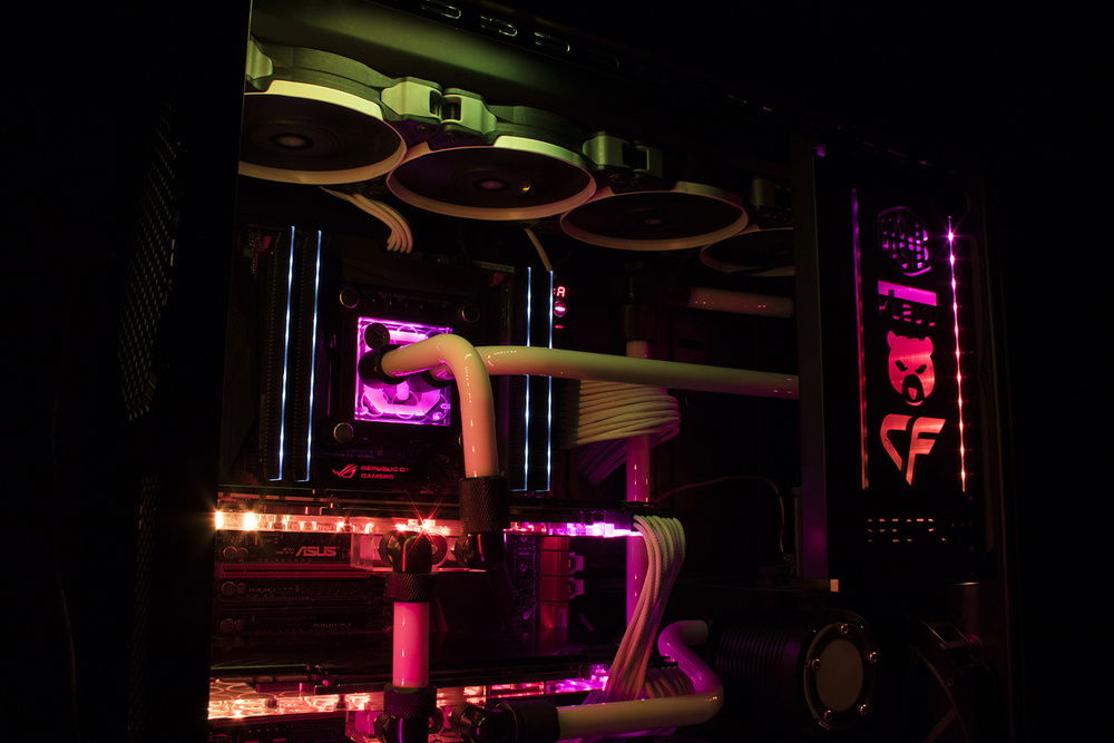 Changing colour every 5 milliseconds over meters of 60 LED per meter Addressable LED strips, creating a new picture every time