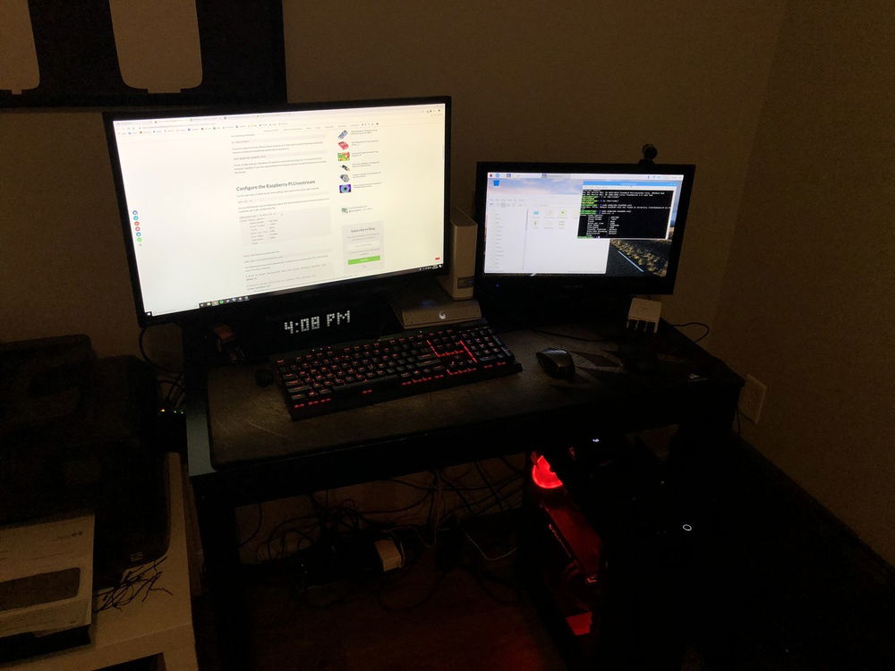 Current desk setup. I have the XXL Corsair desk pad, and it's worth every penny.