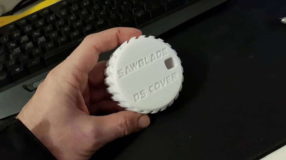 3D printed D5 Pump Cover with my own Sawblade design