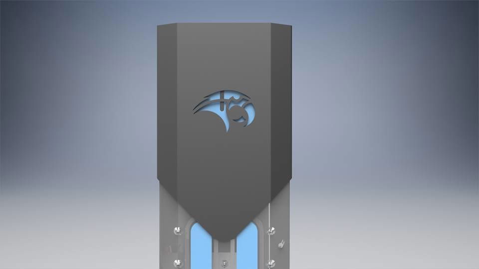 Rendering of the design in Autodesk Inventor.