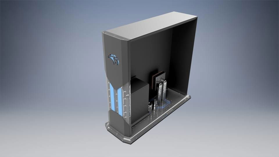 Rendering of the design in Autodesk Inventor.