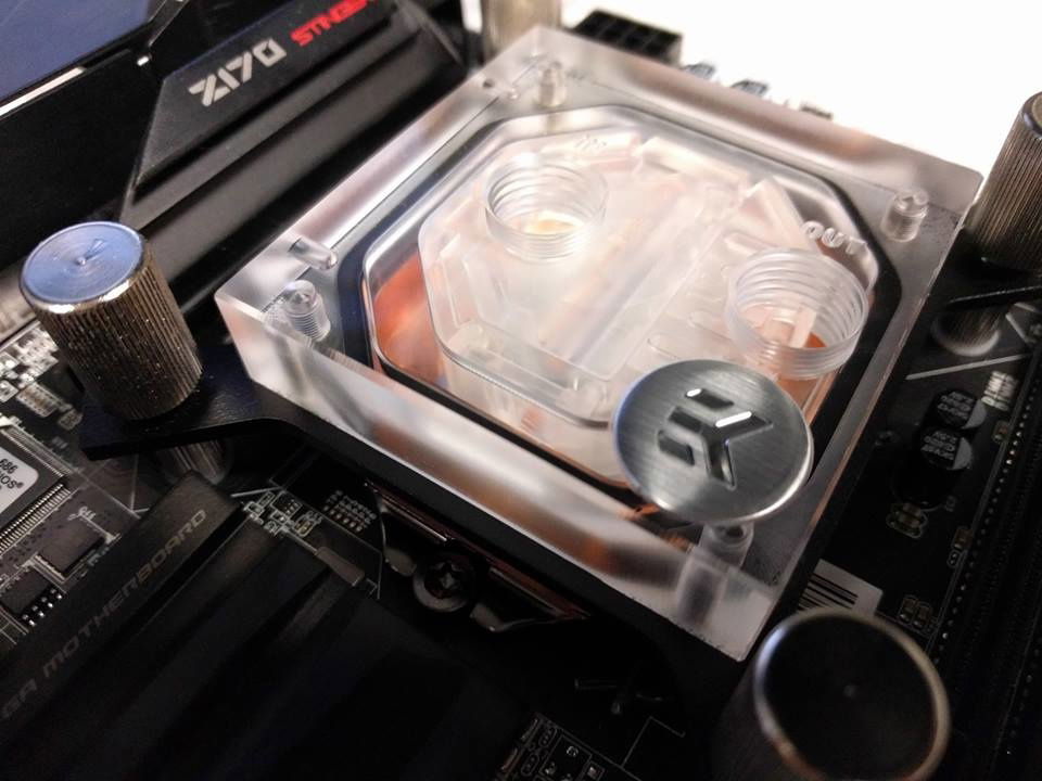 EVGA Z170 Stinger with EKWB Block