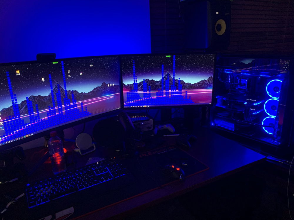 Rgb lighting set to blue