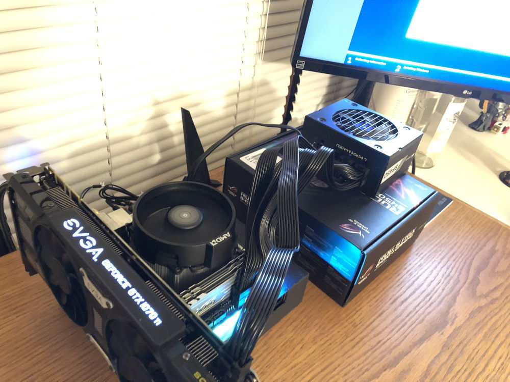 In-progress 1: testing some components while waiting on case and STRIX GPU