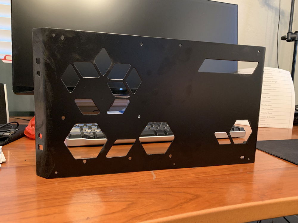 Flat black powder coat