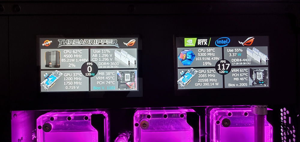 TWO 7" SENSOR PANELS