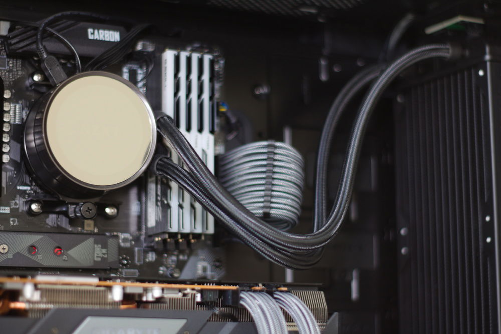 Close up of motherboard