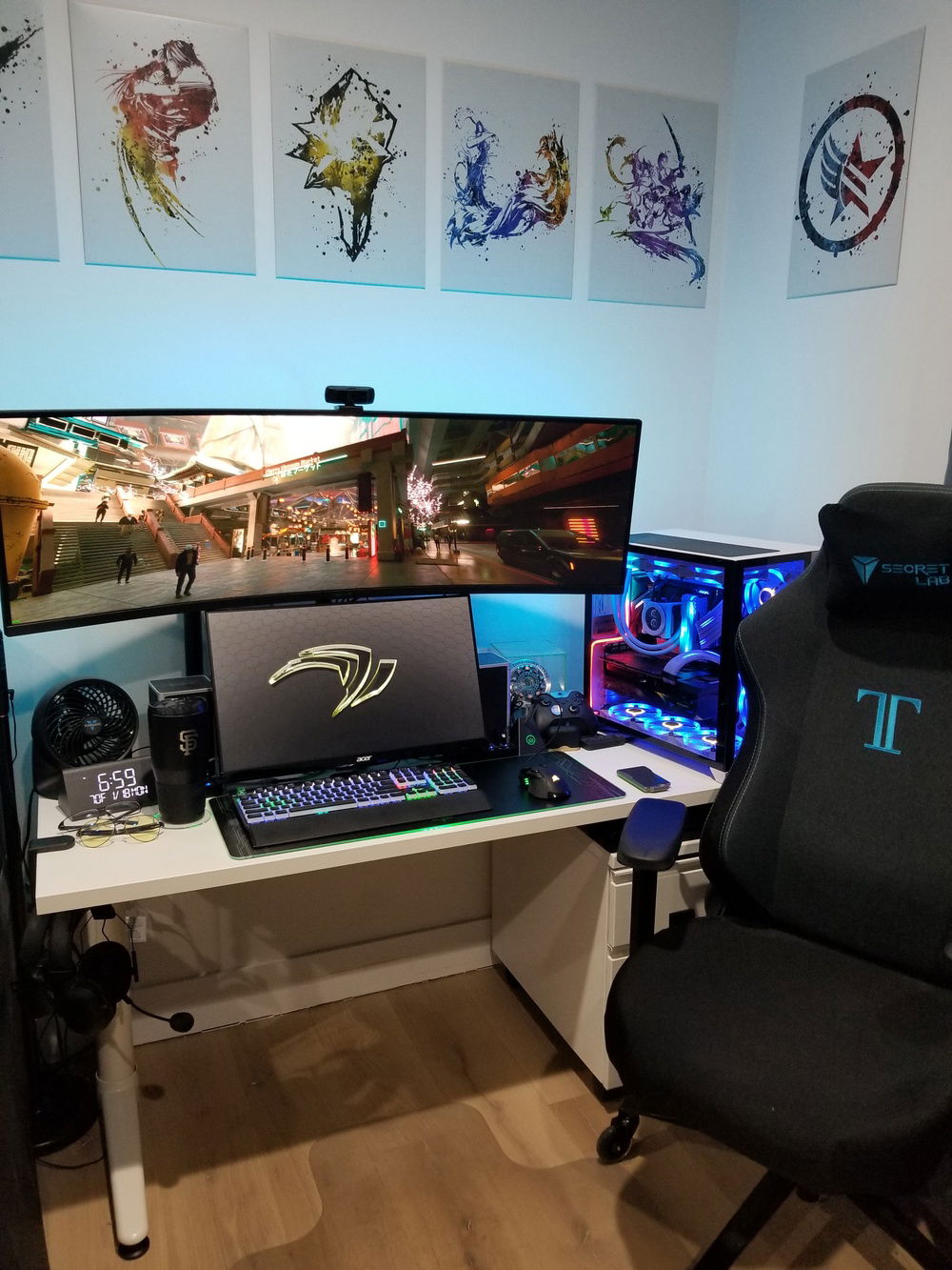 My complete setup. Room Lights On.