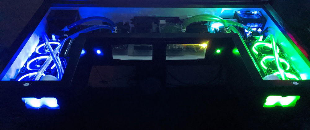 Up and running with all the room lights off!  Only a couple minor details left to finish...