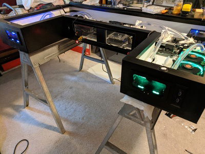 The dual drive bay reservoirs were absolutely the right choice for this build.  They look fantastic.