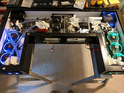 Leak testing!  My first time seeing the rig actually running (somewhat).