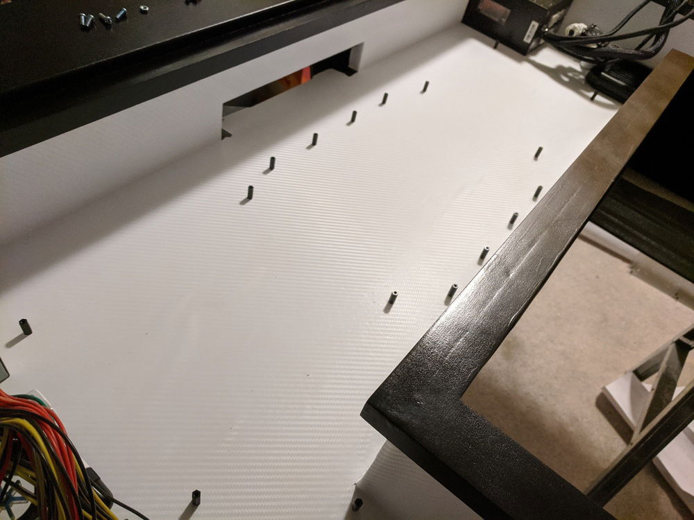 Mounting points drilled and threaded inserts added.  Standoffs added to visualize the setup easier.