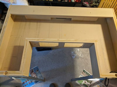 Build is back home now, and a general layout of parts has been measured and marked down.