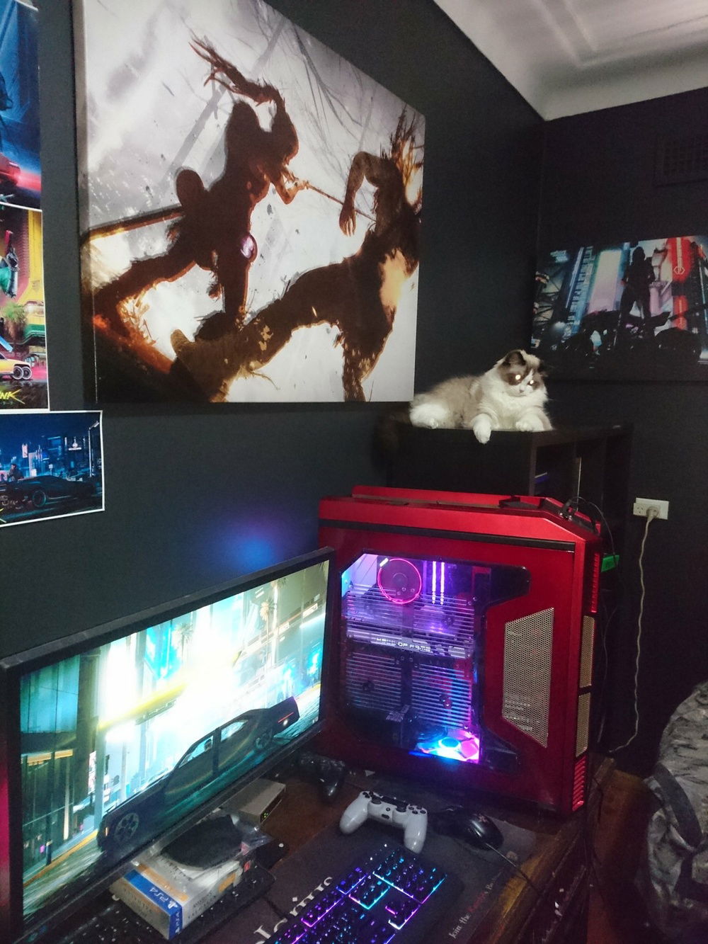 hellblade and cyberpunk wall canvas's by me using Nvidia Ansel and game photomodes.