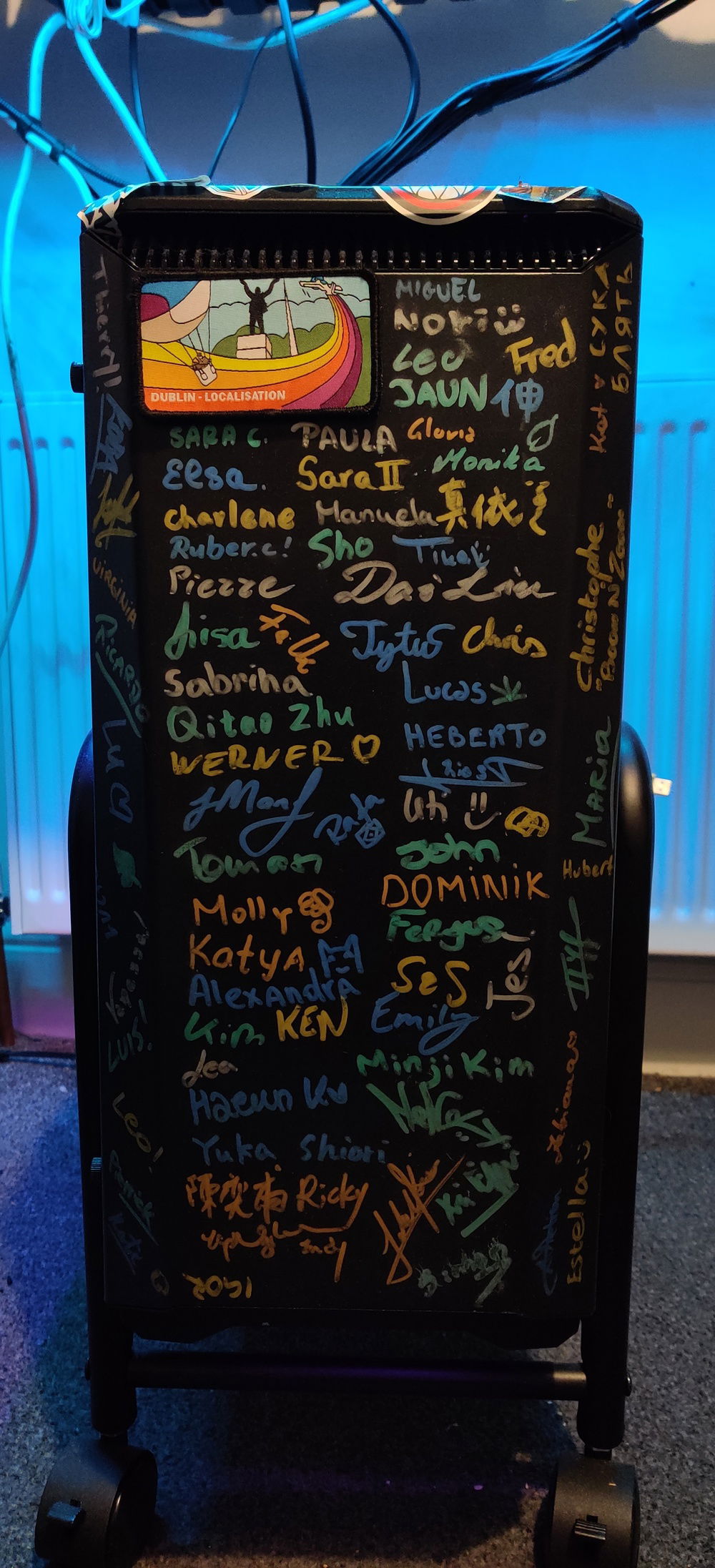 Previous work colleagues signatures from my first games industry job