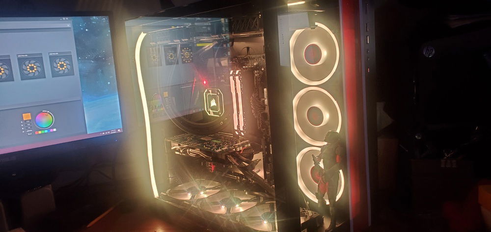 Progress pic with Amber lighting.