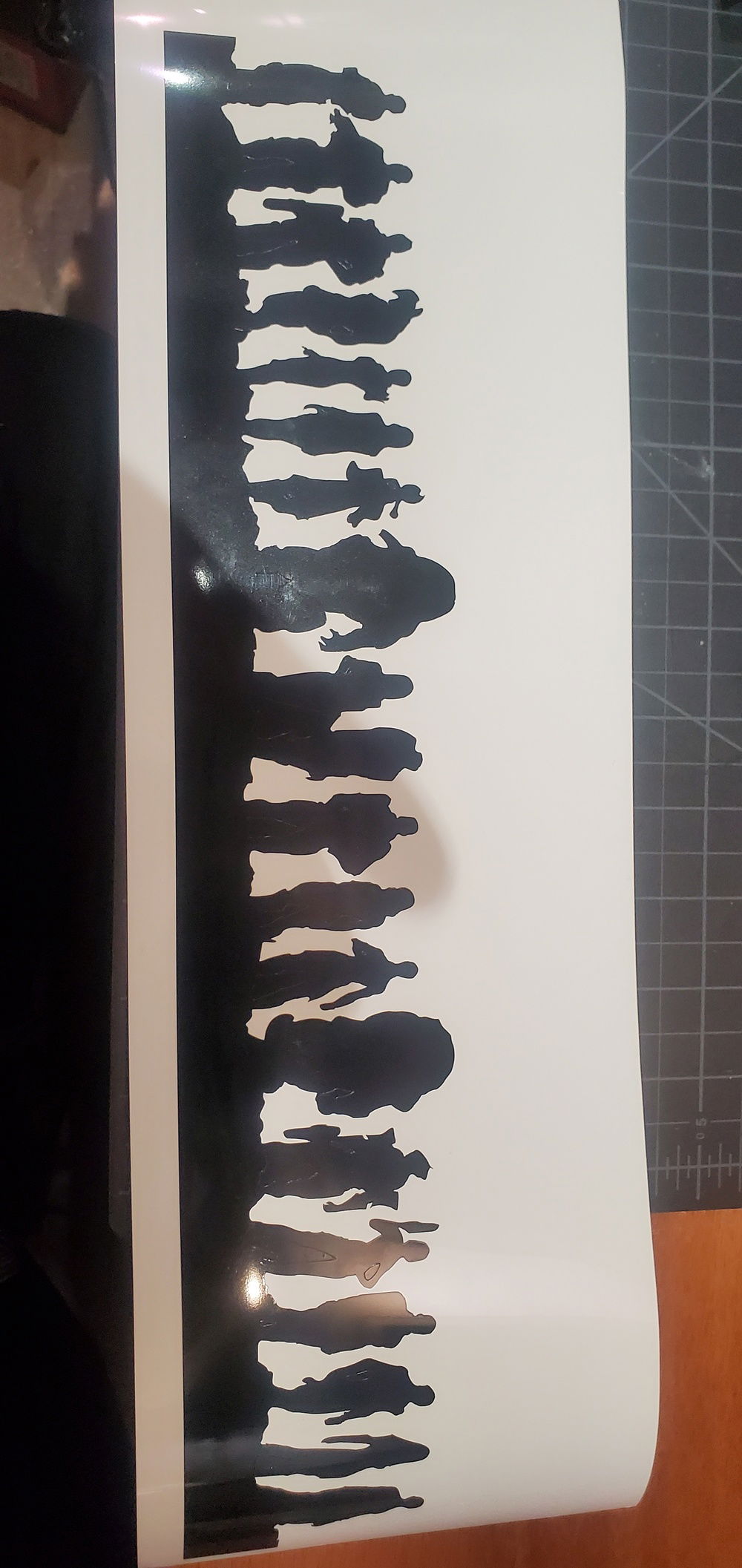 Vinyl cut on Cricut Joy for the "Team" on the bottom side panel.