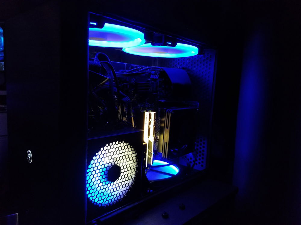 The finished build as seen from the CPU side.