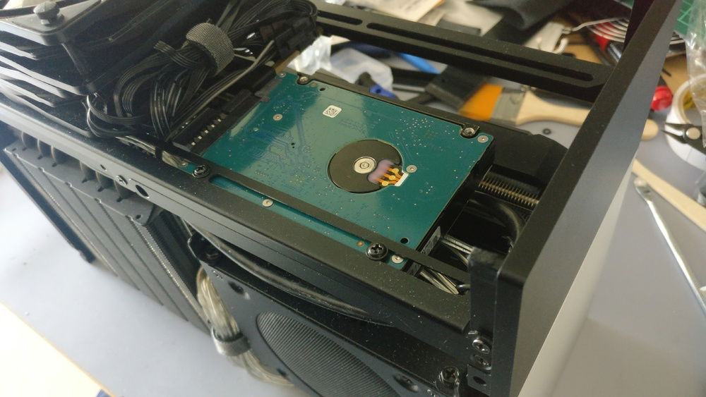 Noise from spinning hard drive was driving me nuts though, time to get rid of this