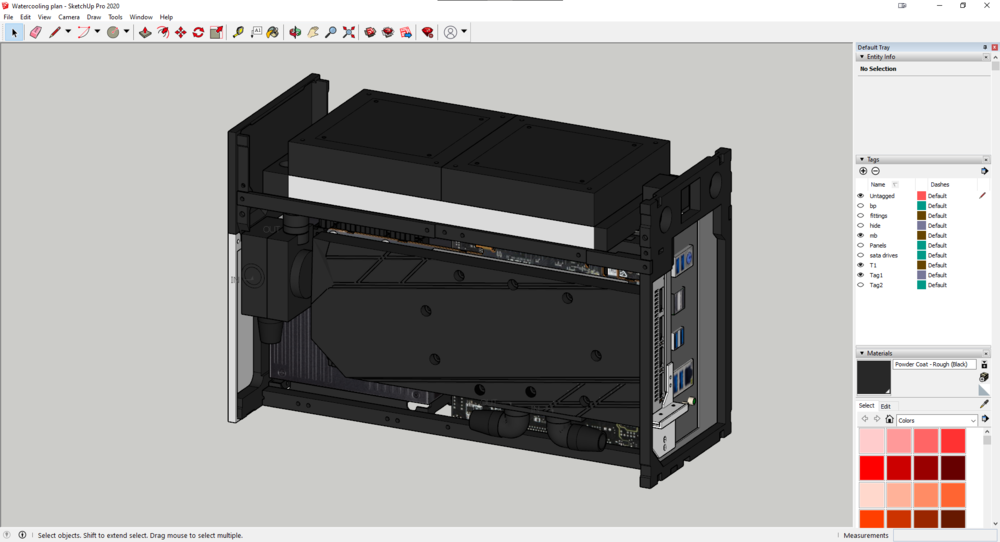 GPU side, Alphacool's DC-LT pump + Eisstation 40 reservoir and Barrow's rotary terminal connector makes this possible