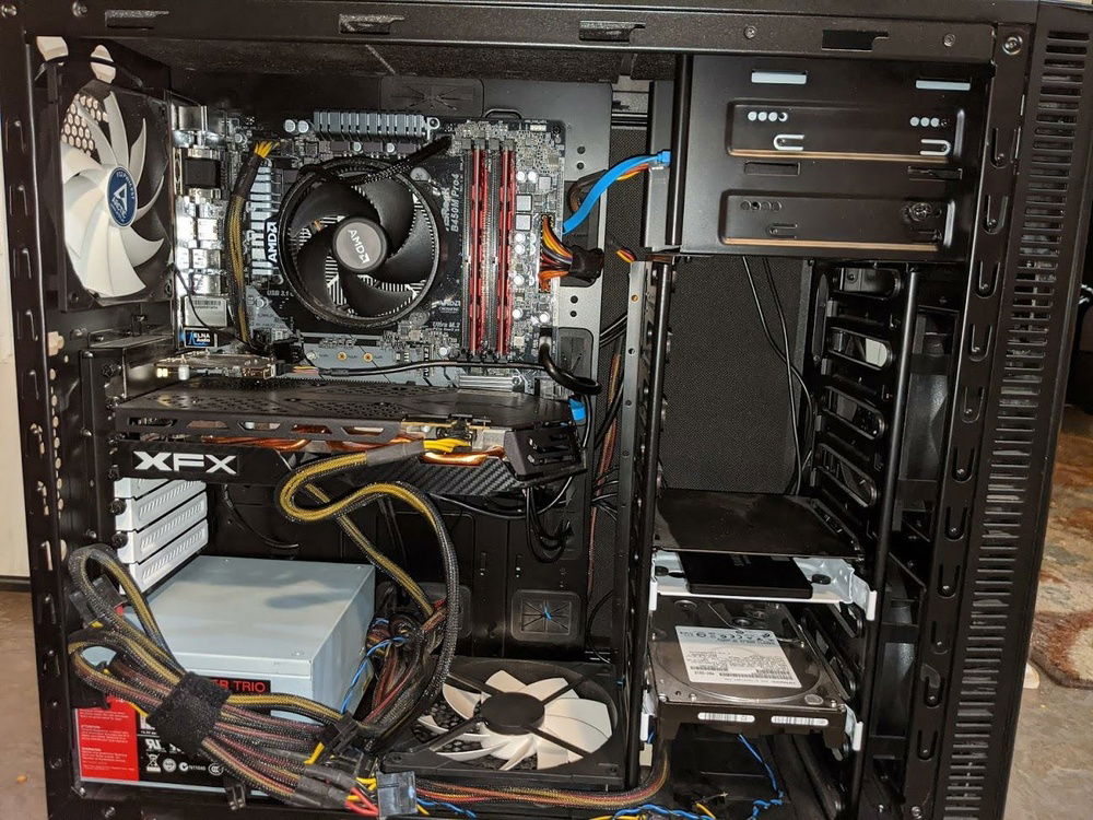 Inside of case