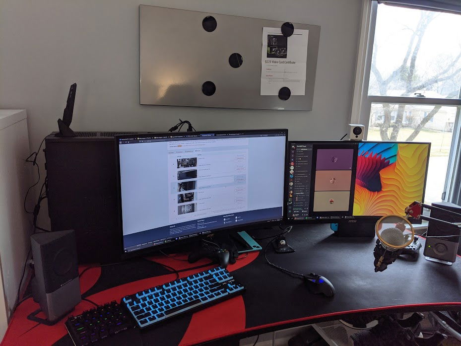 View of pc and monitors