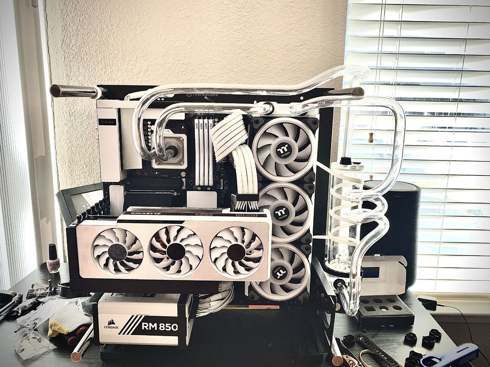 Before scoring a 6900xt. During the build process final draft of the runs.