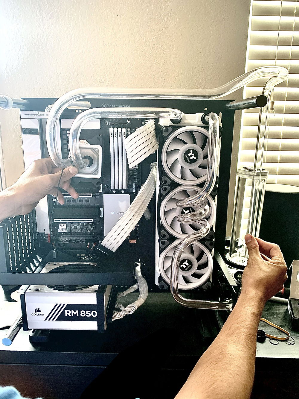 Original planned run route. Gpu cards are lengthy nowadays