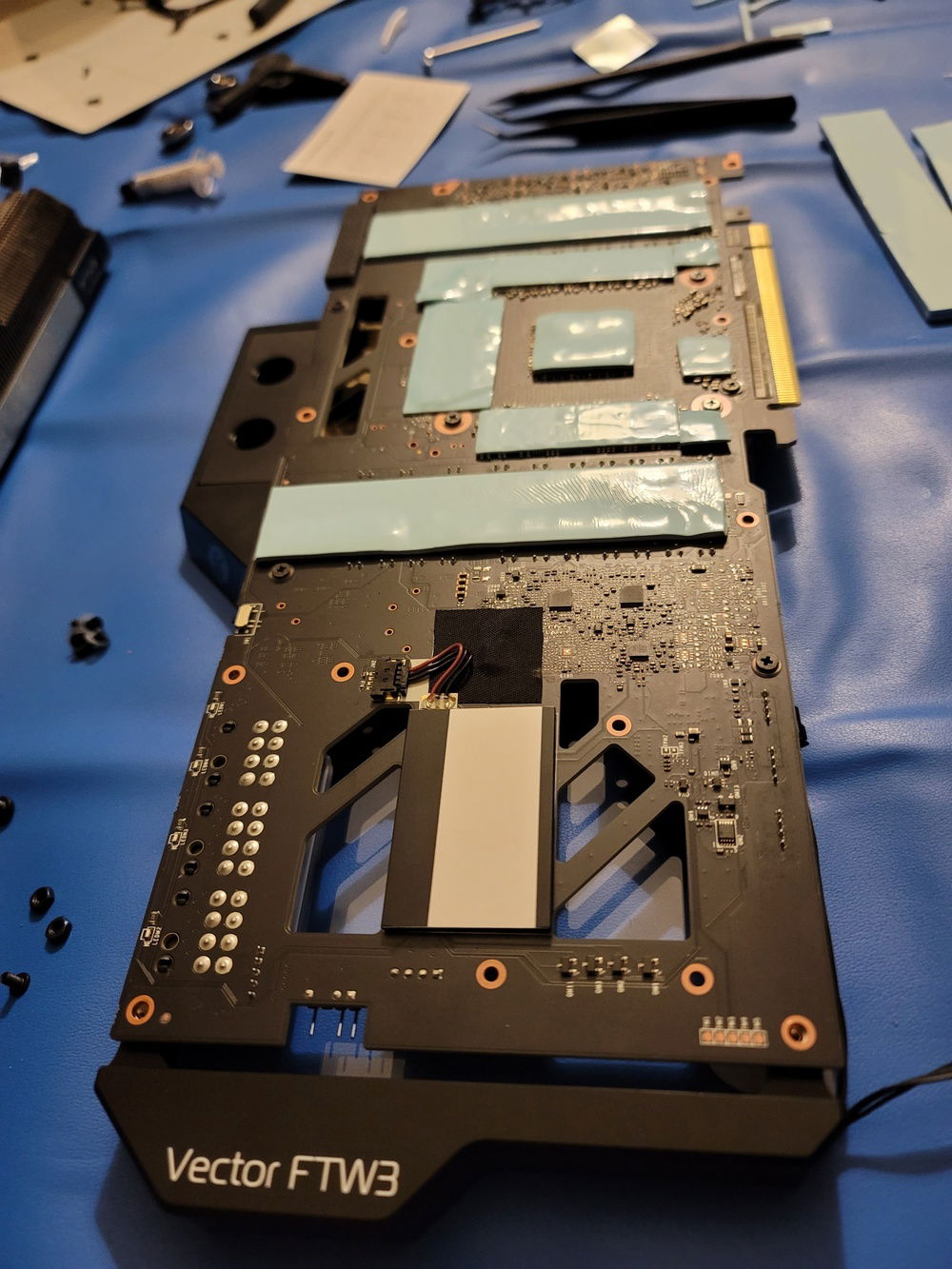 Backplate thermal pads.
